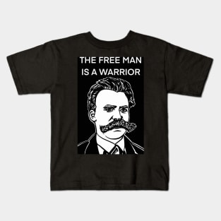 FRIEDRICH NIETZSCHE quote .5 - ink portrait Kids T-Shirt